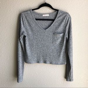 Long Sleeve Crop Top.